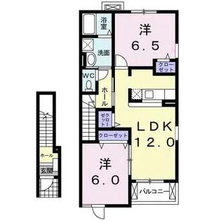シーサイドグランデ B【2階】の間取り
