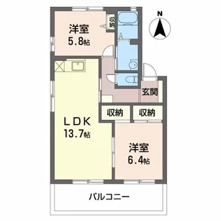 サン シールクロ【2階】の間取り