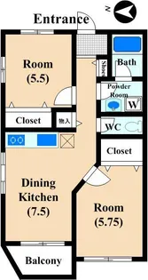 アパートメントハウス312【2階】の間取り