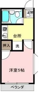 メゾン花咲【1階】の間取り