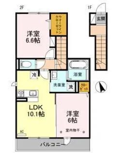 モルト・ベーネ【2階】の間取り