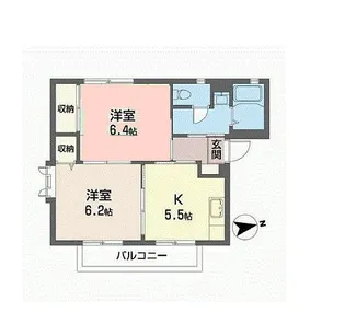 コーポラスカマタIII【1階】の間取り