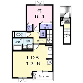 ラ・ルーノ1番館【2階】の間取り