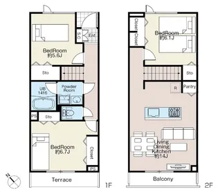 リシェス新浦安B棟の間取り