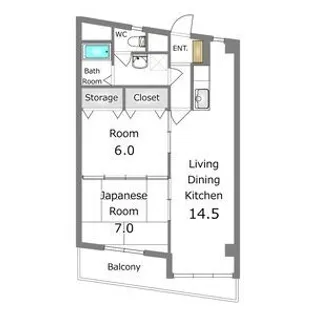 あさひレジデンス弐番館EAST【4階】の間取り