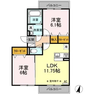 ポゥローニア湘南【3階】の間取り