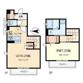 クランツ五本木【1階】の間取り