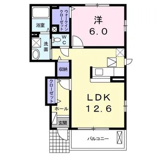 コンフォート D【1階】の間取り