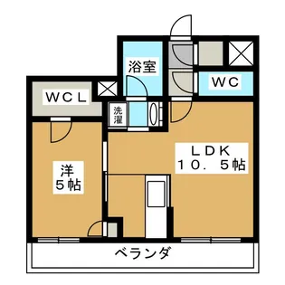 アソシア元住吉【1階】の間取り