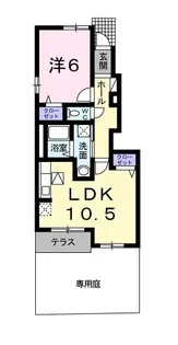 ガーデンレフア【1階】の間取り