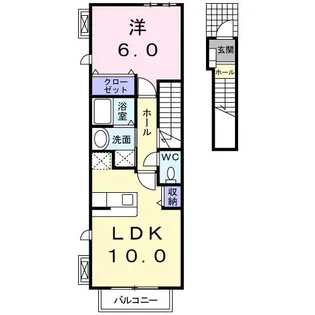 グレイスヴィラ千寿【2階】の間取り
