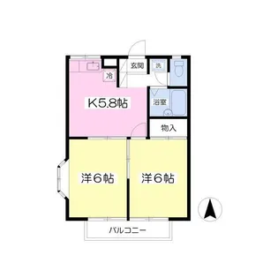 エステートピア U棟【2階】の間取り