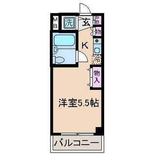 コスモハイム元住吉【3階】の間取り