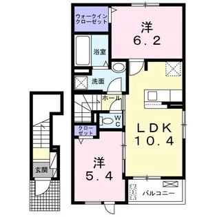 ゴーズ レジデンス M【2階】の間取り