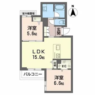 シャーメゾン月の杜【2階】の間取り