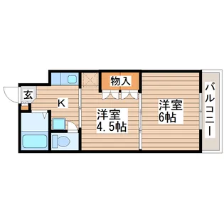イーグルハイツ錦町【1階】の間取り