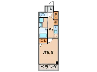 Bellevue武庫川【4階】の間取り