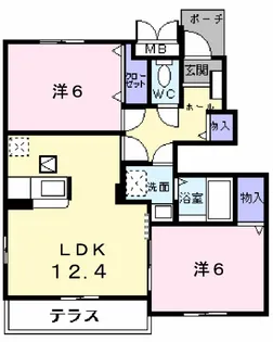 ラッフィナートカーサ五番館【1階】の間取り