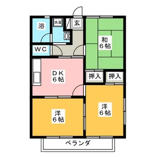 メイプル田中A【2階】の間取り