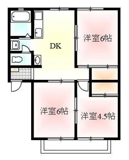 小倉ハイツA棟【2階】の間取り