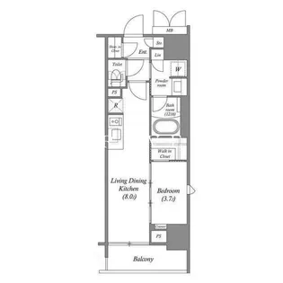 ACP Residence 浅草【2階】の間取り