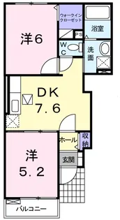 リバーサイド レジデンス A【1階】の間取り