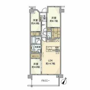 プライム横浜岸谷【1階】の間取り