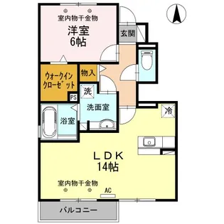 フェリーチェ本町【1階】の間取り