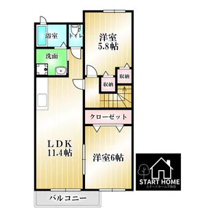 ルイ・メゾンKI【2階】の間取り