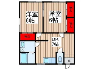 ひまわり荘【1階】の間取り