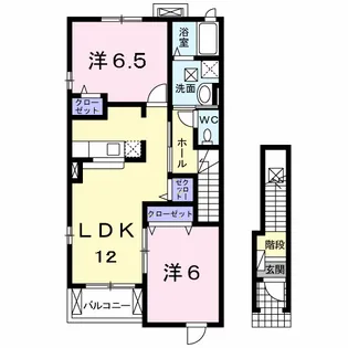 アプローズ ヒル I【2階】の間取り