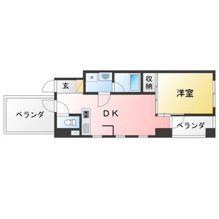 プランドール松田【5階】の間取り