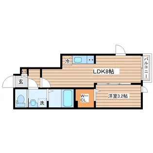 シエル宮町I【1階】の間取り