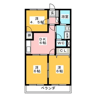 リンピア水主町【4階】の間取り
