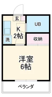 緑コーポ嶺【2階】の間取り