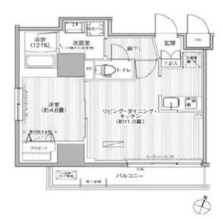 グランフォークス神田イーストタワー【グランフォークス神田イース...【7階】の間取り