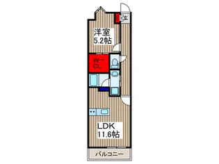 ベルジューレ越谷【2階】の間取り
