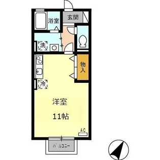リバービューハイアット【2階】の間取り