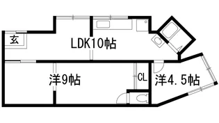 花屋敷ハイツ【1階】の間取り