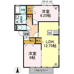 フォレスト【1階】の間取り