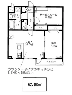 ヴィラブラン【3階】の間取り