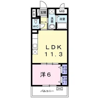 ラビットレジデンス RITTO【2階】の間取り