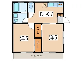廣井コ-ポ【2階】の間取り