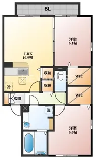 ラ・愛夏・ミミ【2階】の間取り