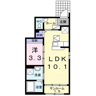 デーア ケイ・エス【1階】の間取り