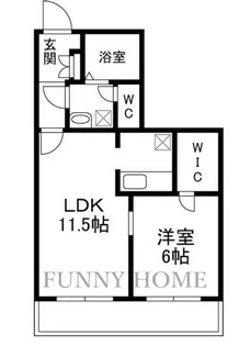 ゲインズヴィル1号館【2階】の間取り