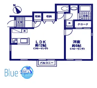 PAL港南B棟【1階】の間取り