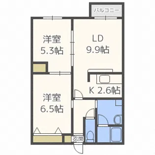 シティレジデンス豊平【4階】の間取り