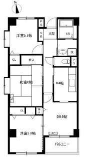 ソシエ南長崎【3階】の間取り
