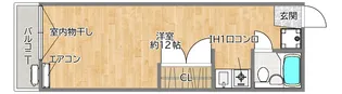 ブランキューブ塚口【1階】の間取り